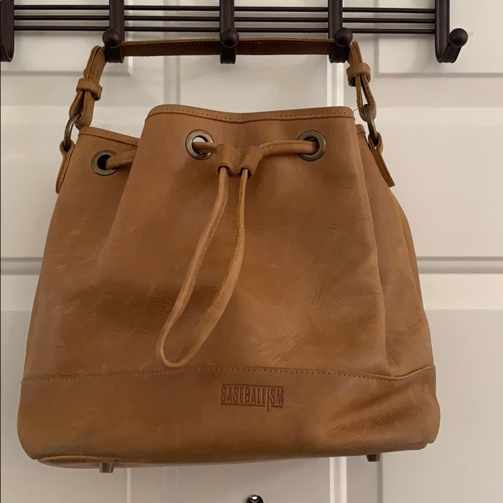 Mira Baseballism Leather Shoulder Bag